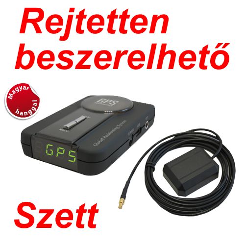 Kiyo GPS-800 gps detektor + GPS antenna rejtetten beszerelhet szett!