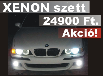 XENON H1, H7 és H4 foglalathoz is!