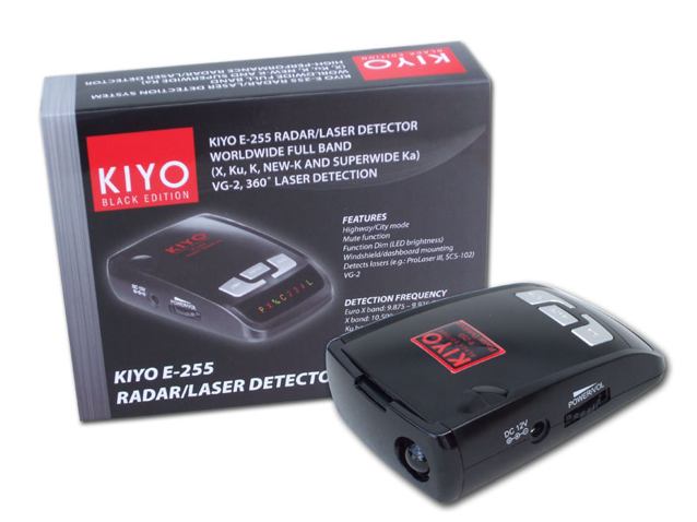 KIYO E-255 radardetektor, traffipax jelz kpe (trafipax)