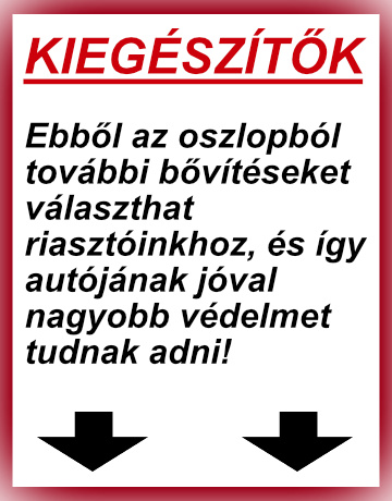 KIEGÉSZÍTŐ MODULOK melyeket bármelyik riasztónkhoz választva, annak védelmi fokozatát tovább növelhetjük